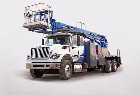 International WorkStar truck with aerial platform